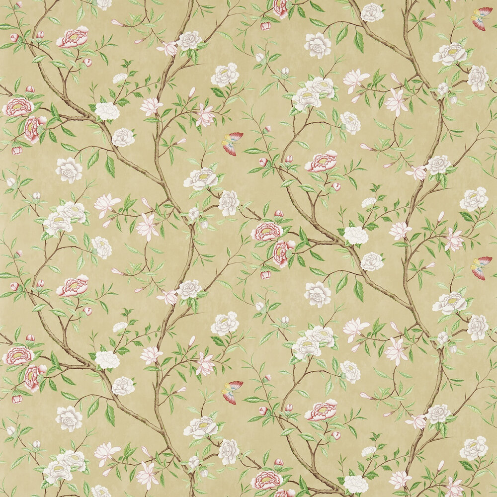 zoffany nostell priory 06001 old gold green behang