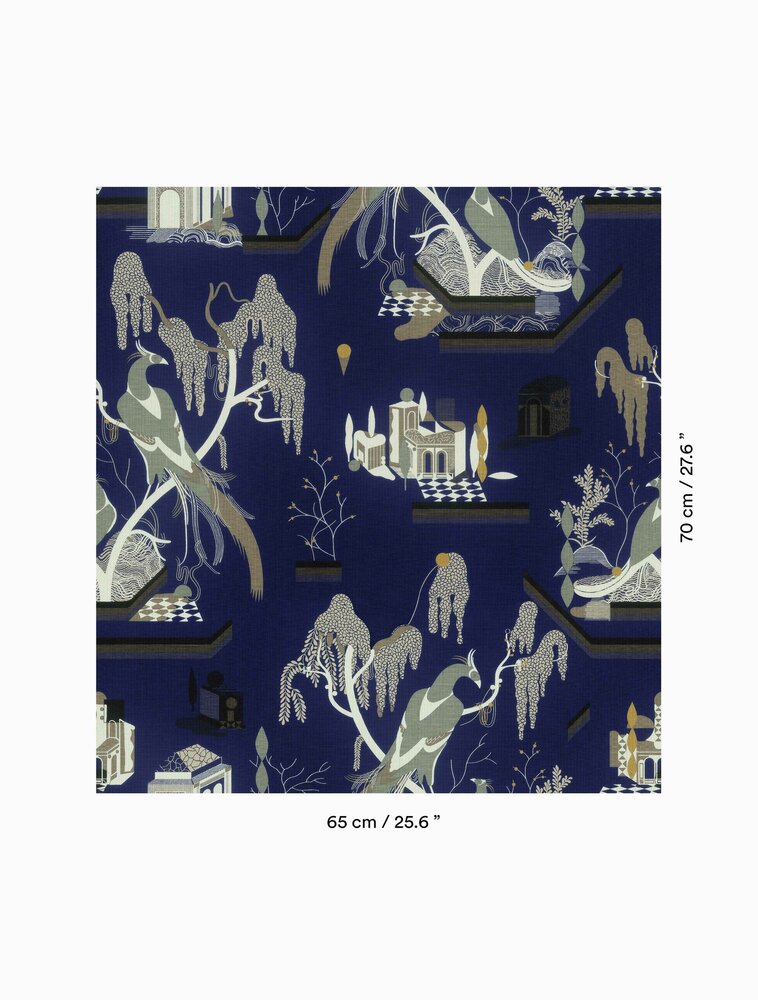 Dedar This Must Be The Place Wall Behang Col. 3 blu klein