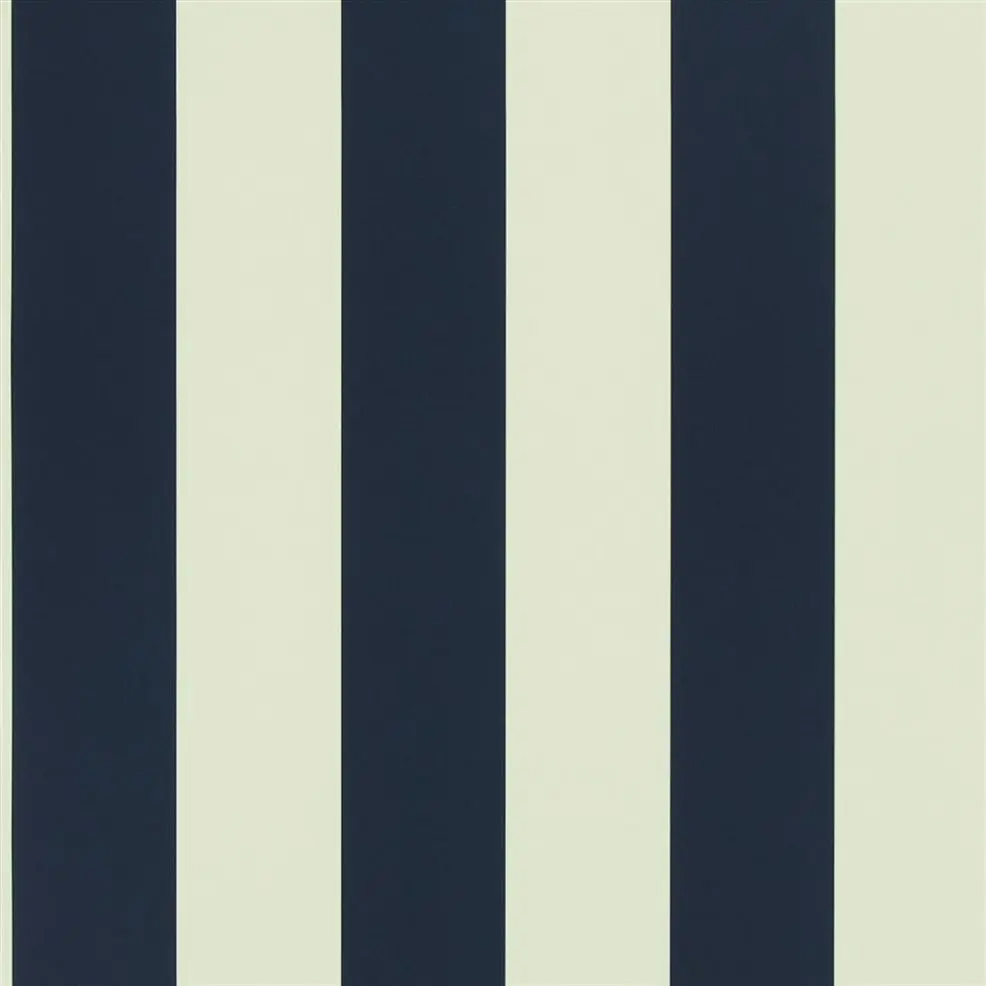 Ralph Lauren Spalding Stripe Behang - Dark Blue PRL026/01