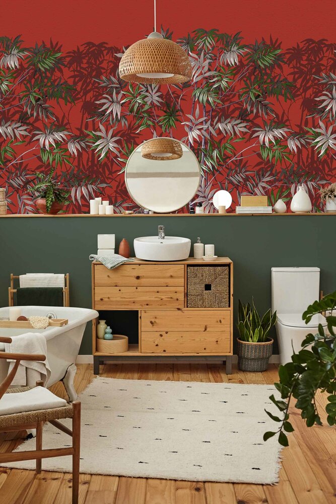 Coordonne Mythical Coral Behang - Linnen A00303