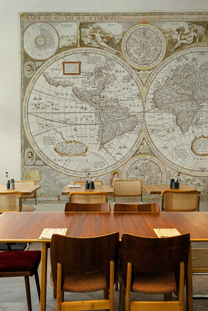 Coordonne Historical Map Papyrus Behang - Linnen