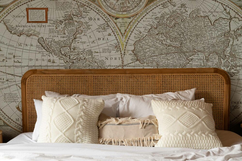 Coordonne Historical Map Papyrus Behang - Linnen