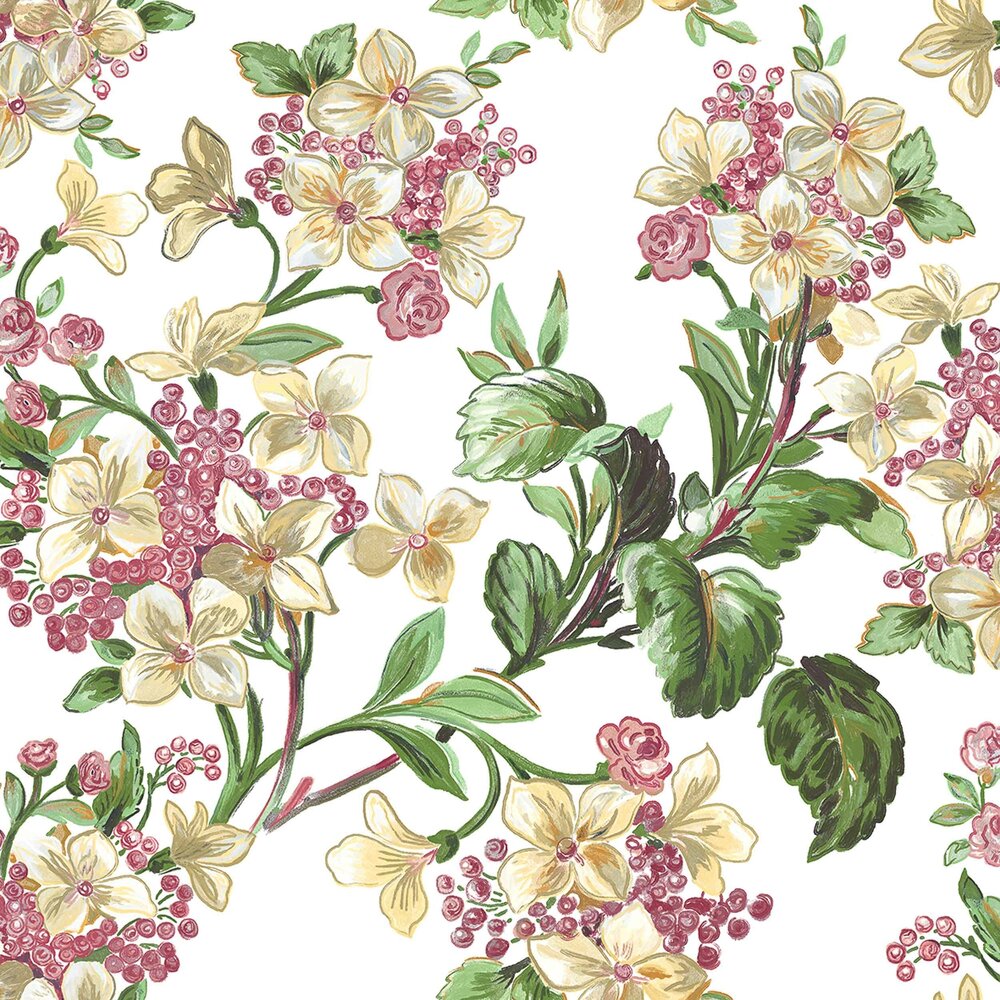 Coordonne Flowery White Behang 8800040