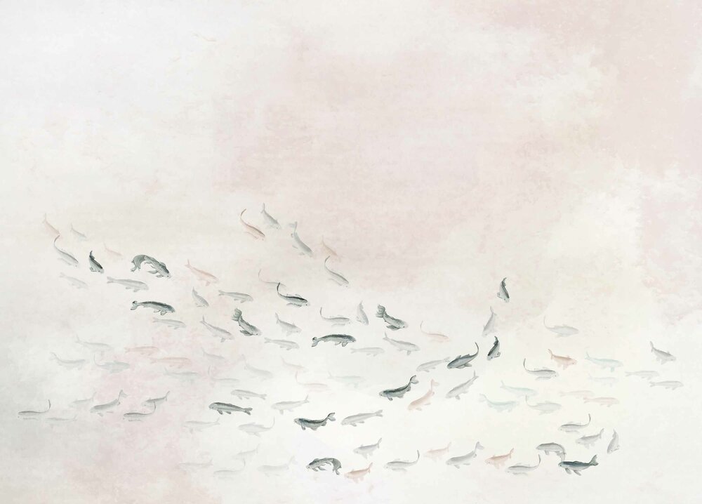 Coordonne Koi Swan Behang - Zijde A00326S