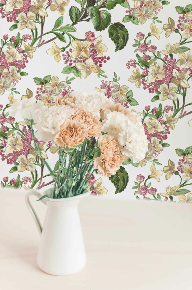 Coordonne Flowery White Behang 8800040