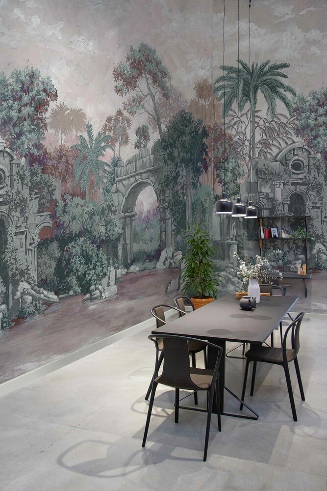 coordonne colonial behang sfeer