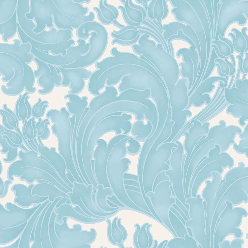 Little Greene Tulip Powder Blue Behang
