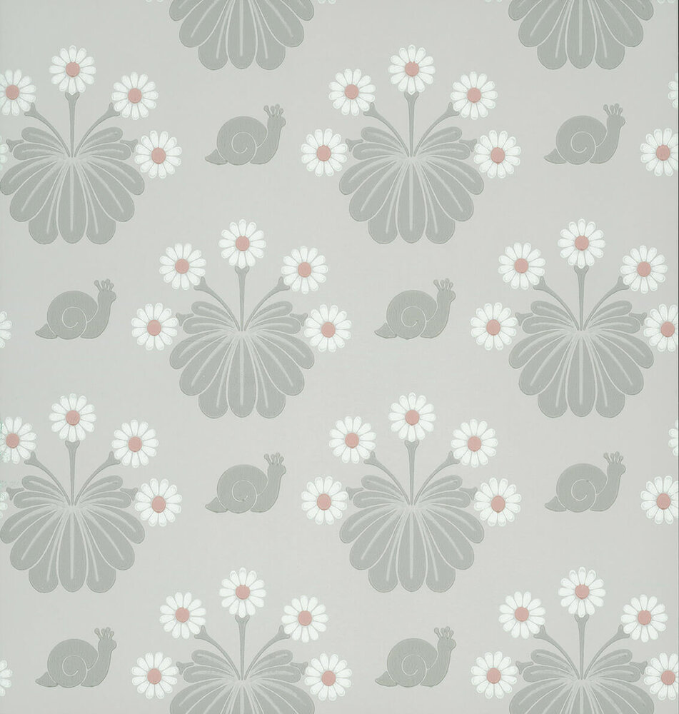 Little Greene Burges Snail Silver Behang