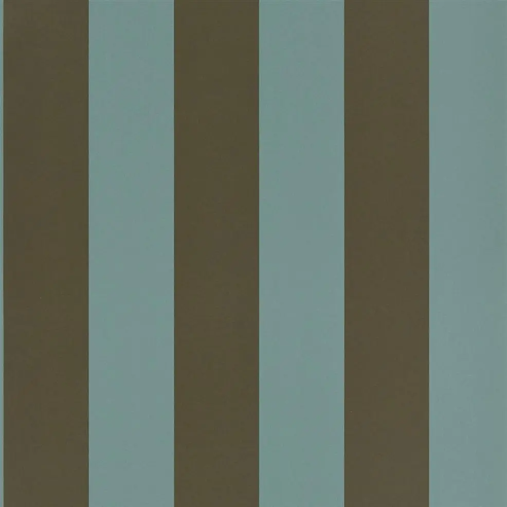 Ralph Lauren Spalding Stripe Behang - TEAL PRL026/20
