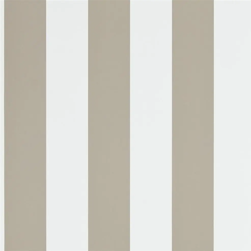 Ralph Lauren Spalding Stripe Behang - Sand / White PRL026/15