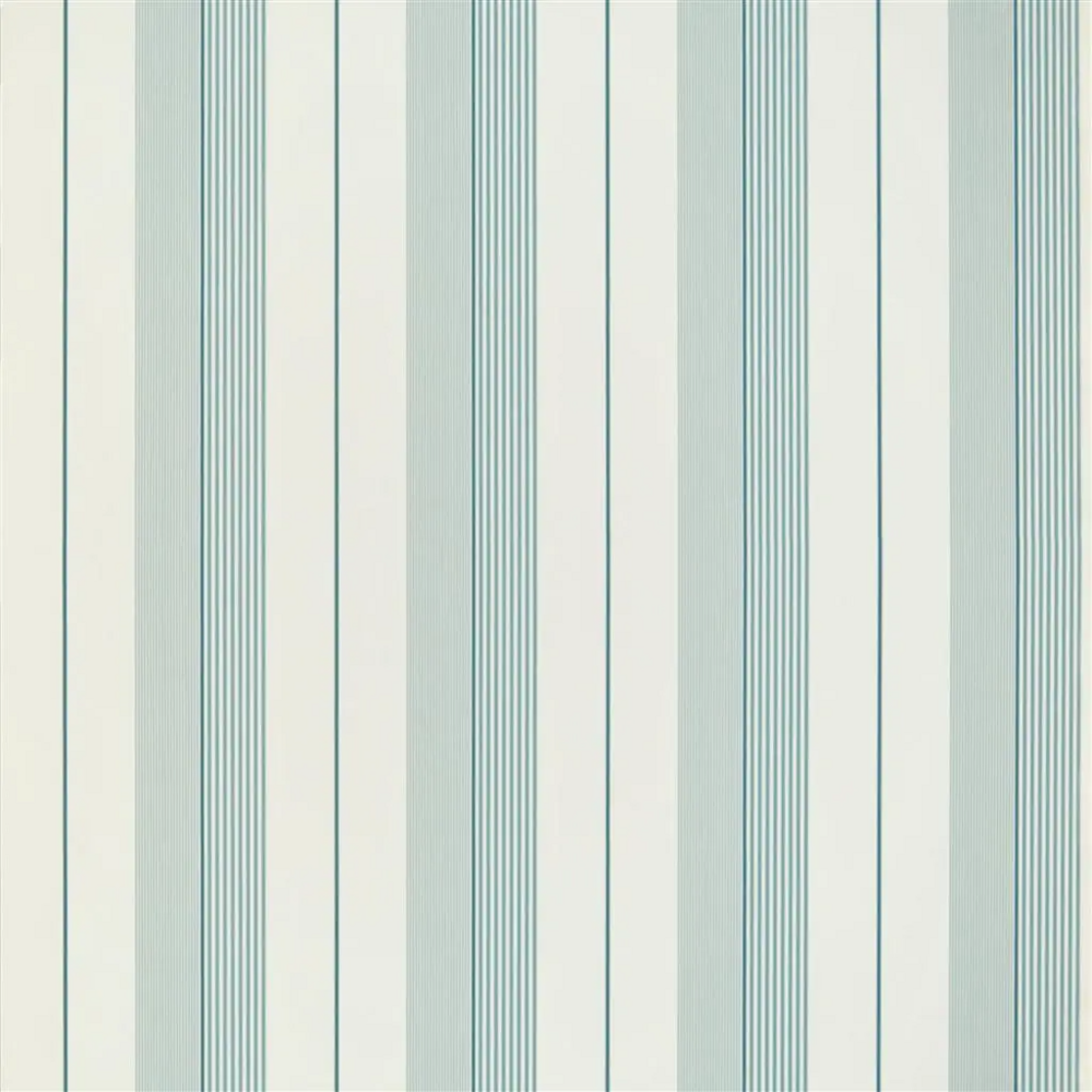 Ralph Lauren Aiden Stripe Behang - Teal Blue PRL020/14