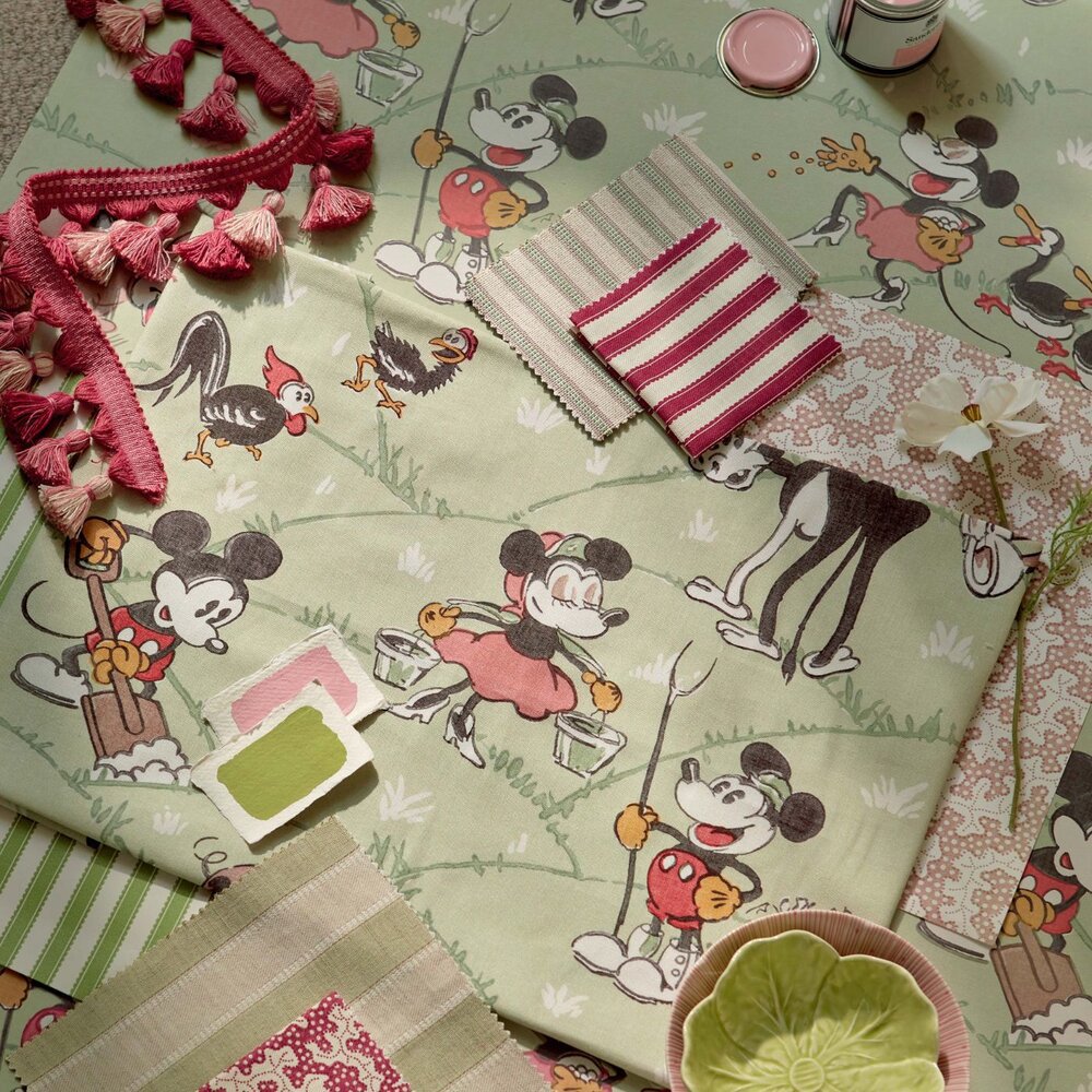 Sanderson Mickey At The Farm Behang 217266