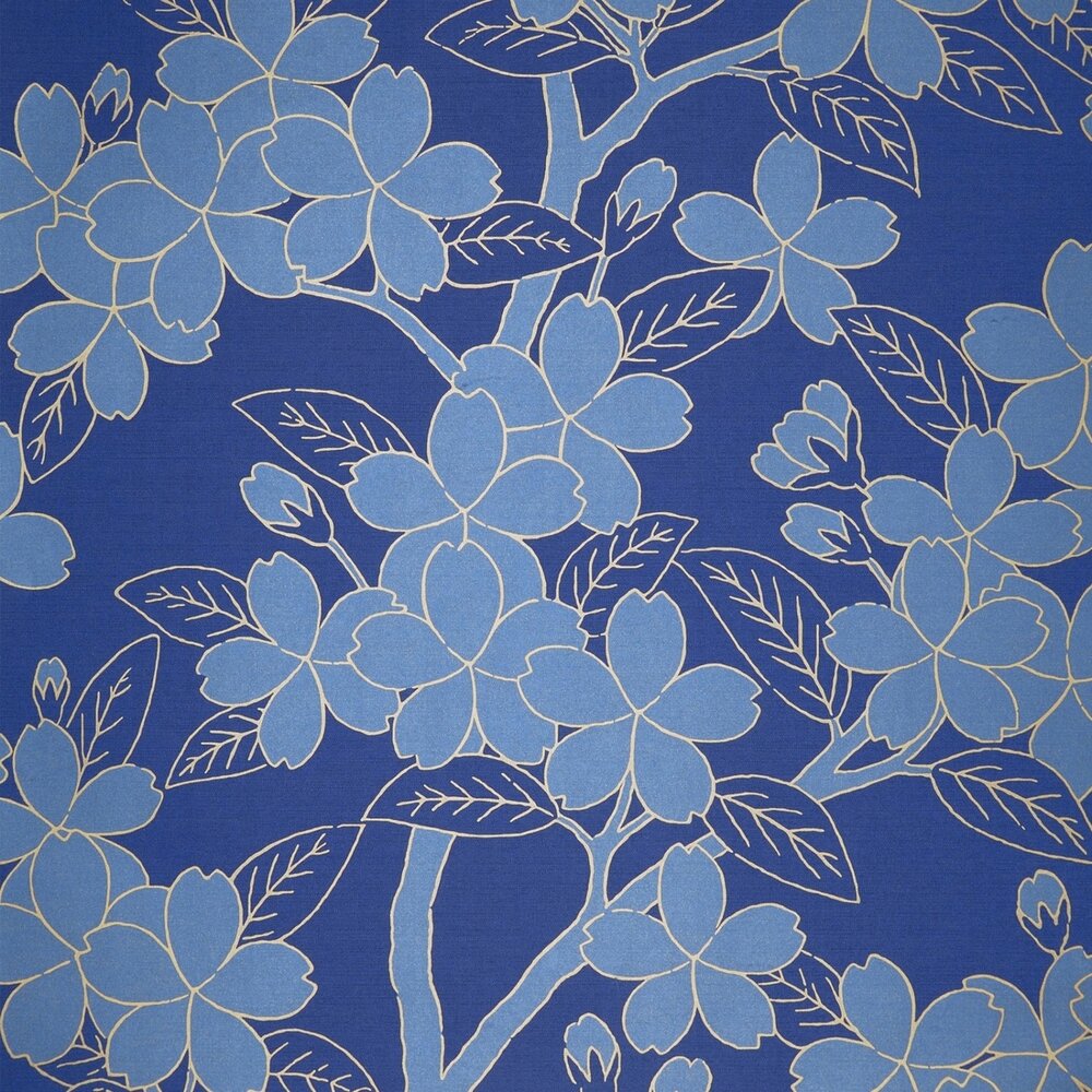 Behang Little Greene Camellia Smalt 20th Century Papers Luxury By Nature