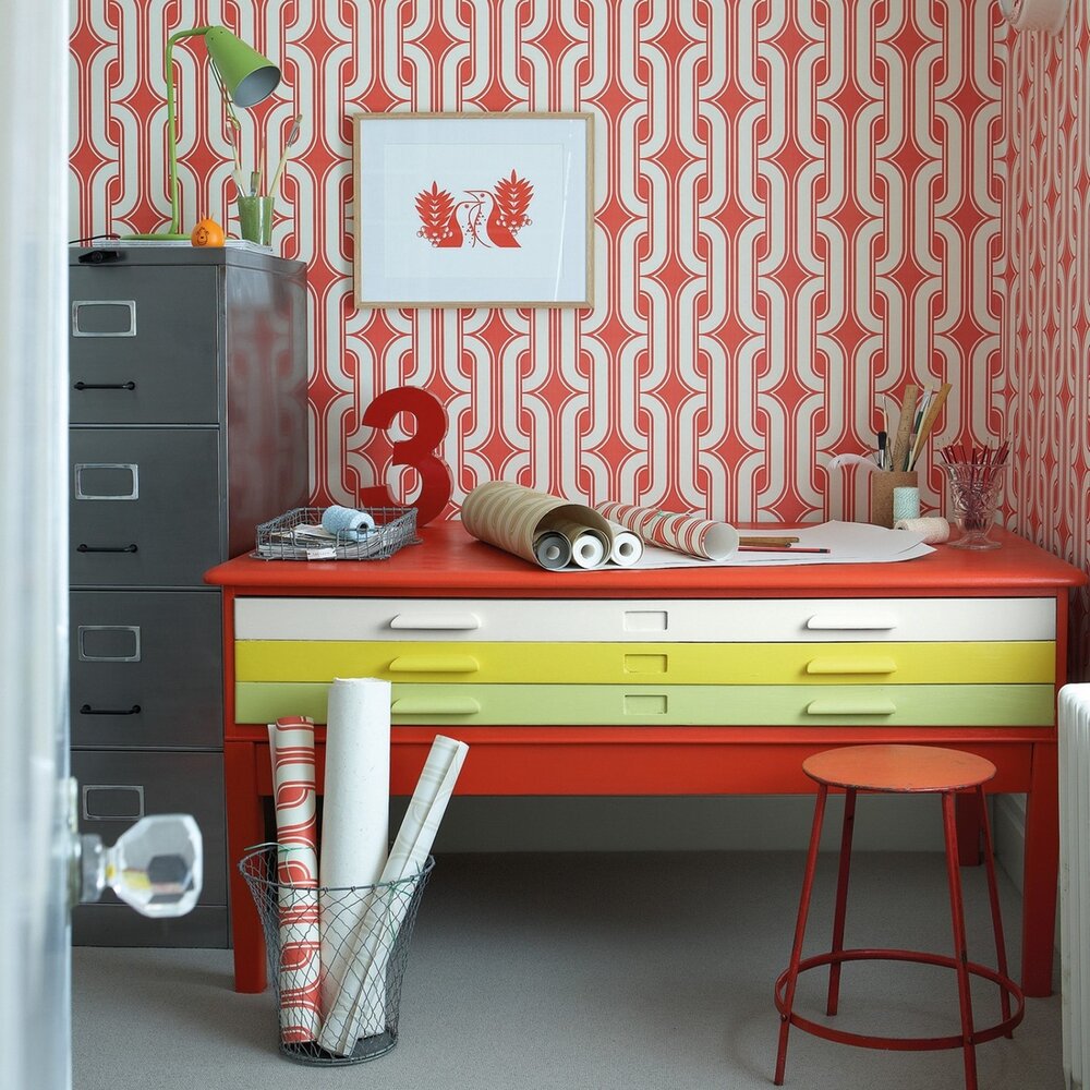 Behang Little Greene Lavaliers Atomic Luxury By Nature sfeer 2