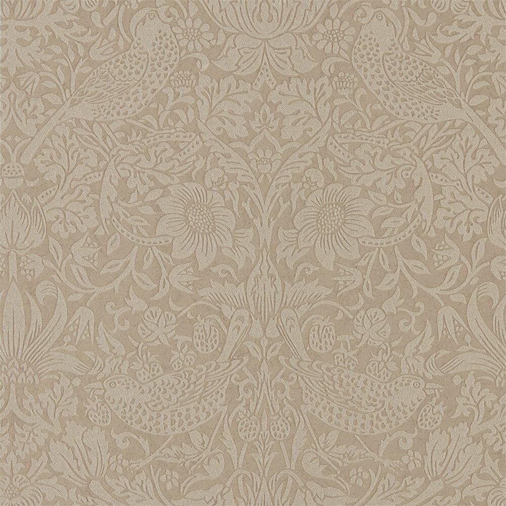 Behang Morris &amp; Co. Pure Strawberry Thief DMPU216019 - Pure Morris Collectie Luxury By Nature