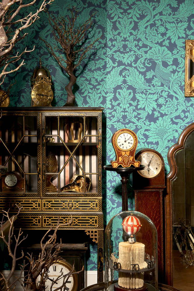 Behang Cole &amp; Son Balabina Portrait 108-1005 sfeer - Mariinsky Damask Collectie Luxury By Nature