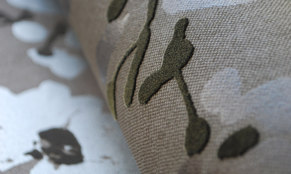 Arte Behang Flamant Metal Velvet Flower and Lin detail Luxury By Nature