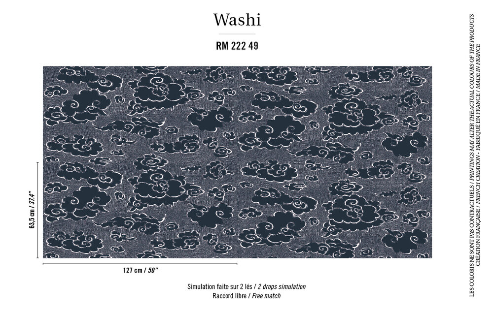 Behang Contes De Pluie Et De Lune Elitis RM-222-49 Washi Collectie Luxury By Nature