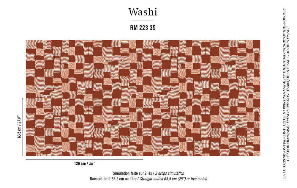 Behang Dessins Dans Le Sable Elitis RM-223-35 Washi Collectie Luxury By Nature
