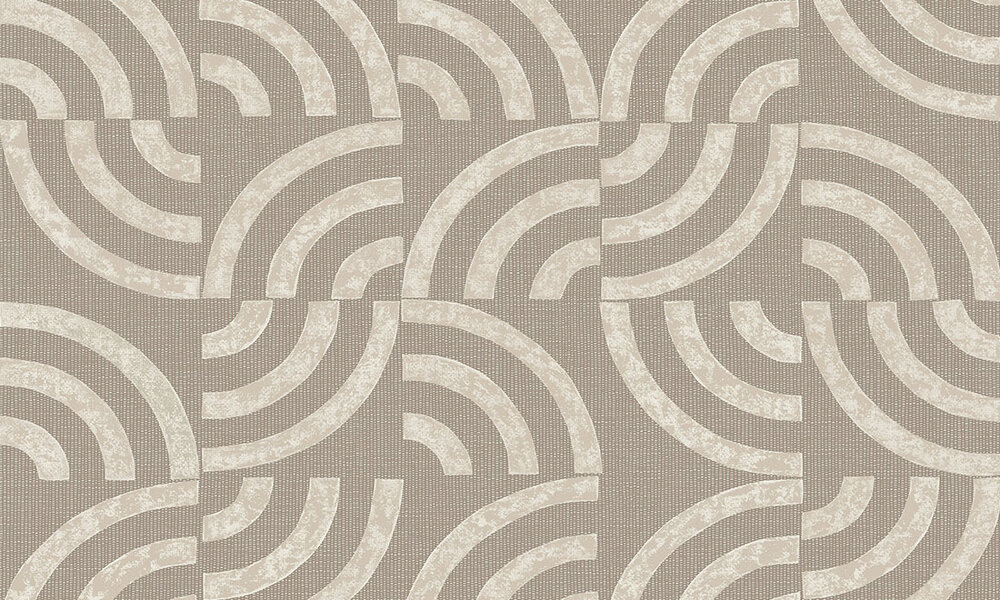 Arc 47512 tegelpatroon ronde vorm grijs taupe Luxury by Nature