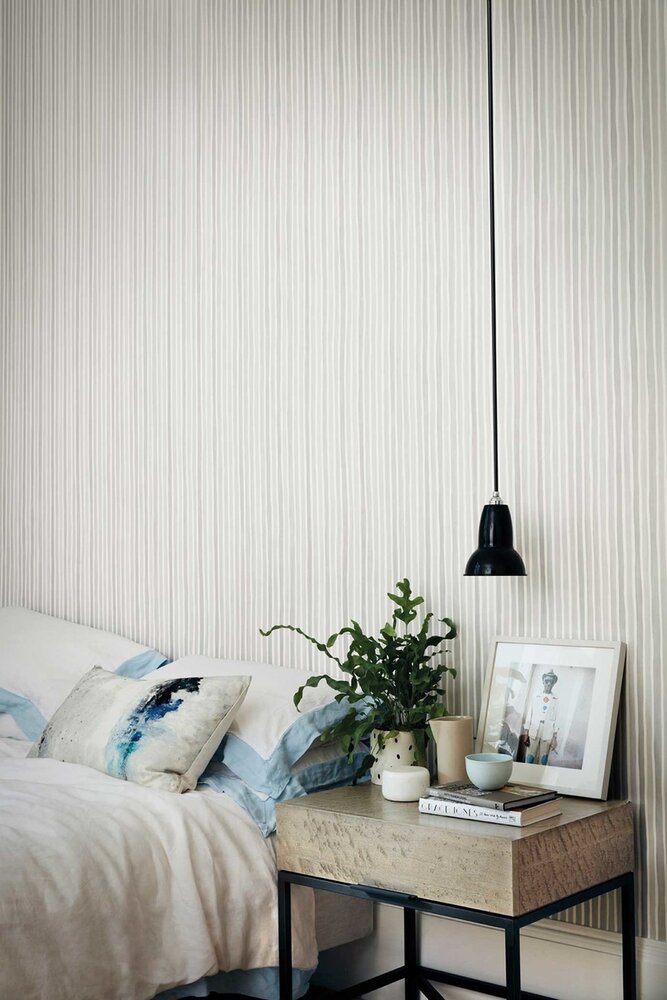 Cole and Son Croquet Stripe 110-5028 behang papier Marquee Stripes sfeer
