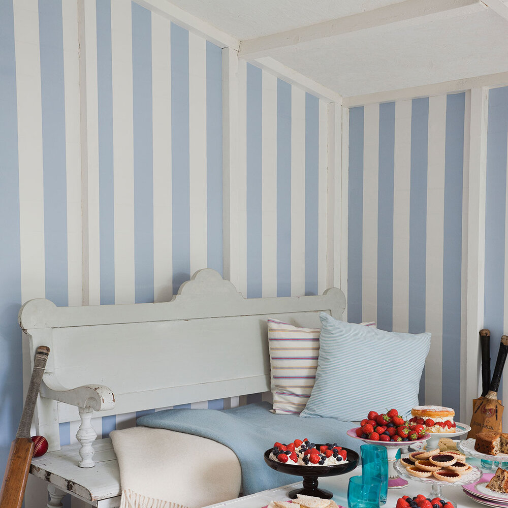 Cole and Son Glastonbury Stripe 96-4022 streepbehang Marquee Stripes behangpapier sfeer