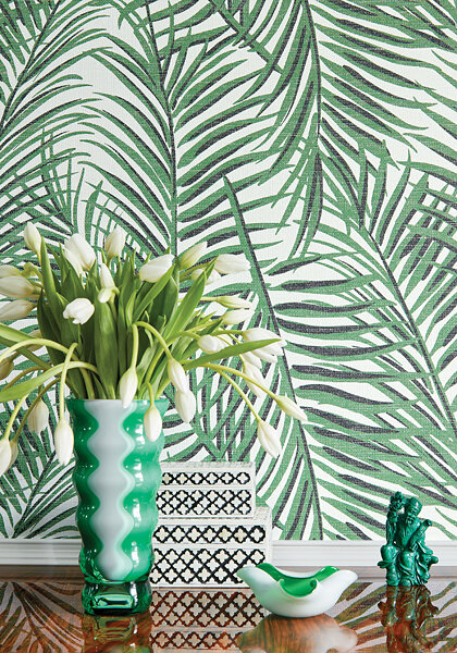 Palmen Behang West Palm Thibaut sfeer