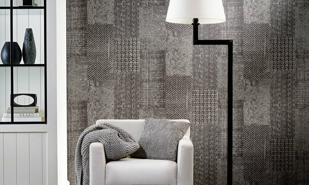 Arte Flamant behang Patchwork behangpapier Caractère