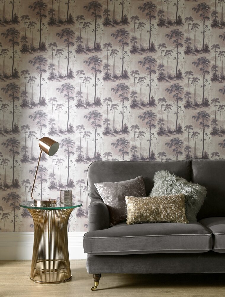 1838 Wallcoverings Prior Park Behang - Pink