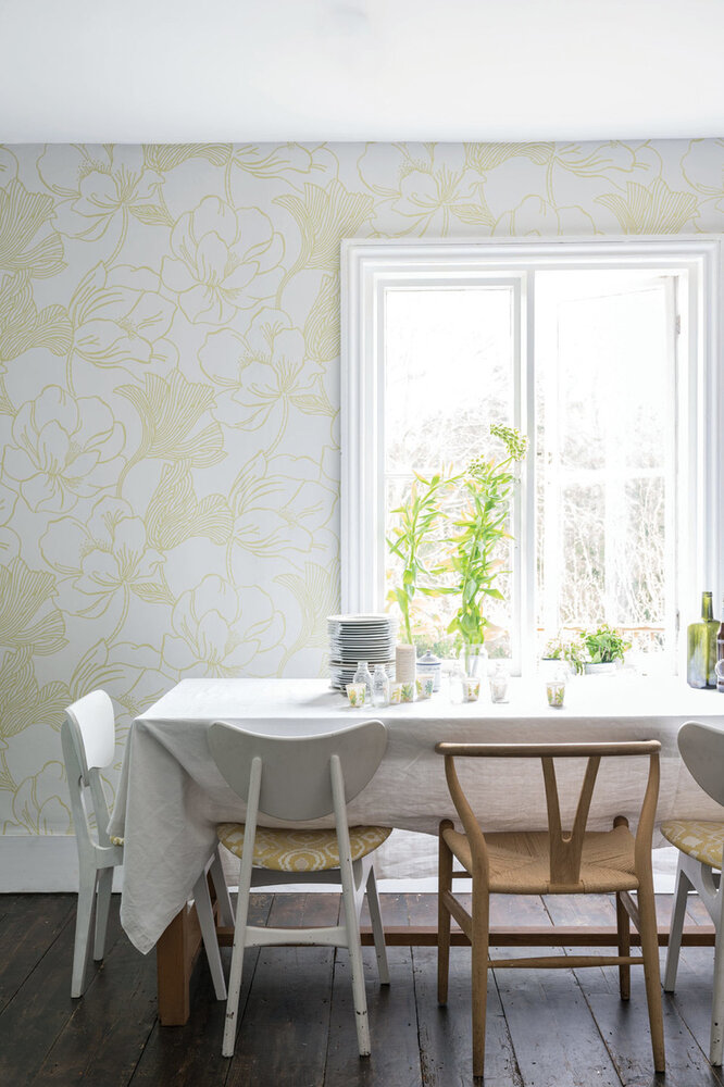 Farrow and Ball behang Helleborus BP 5602 Luxury by Nature sfeer