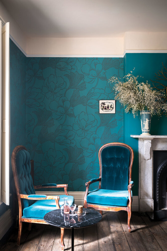Farrow and Ball behang Helleborus BP 5604 Luxury by Nature sfeer