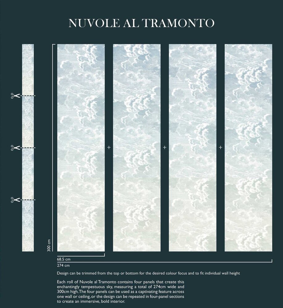 Fornasetti Nuvolette behang Cole and Son 114-3006