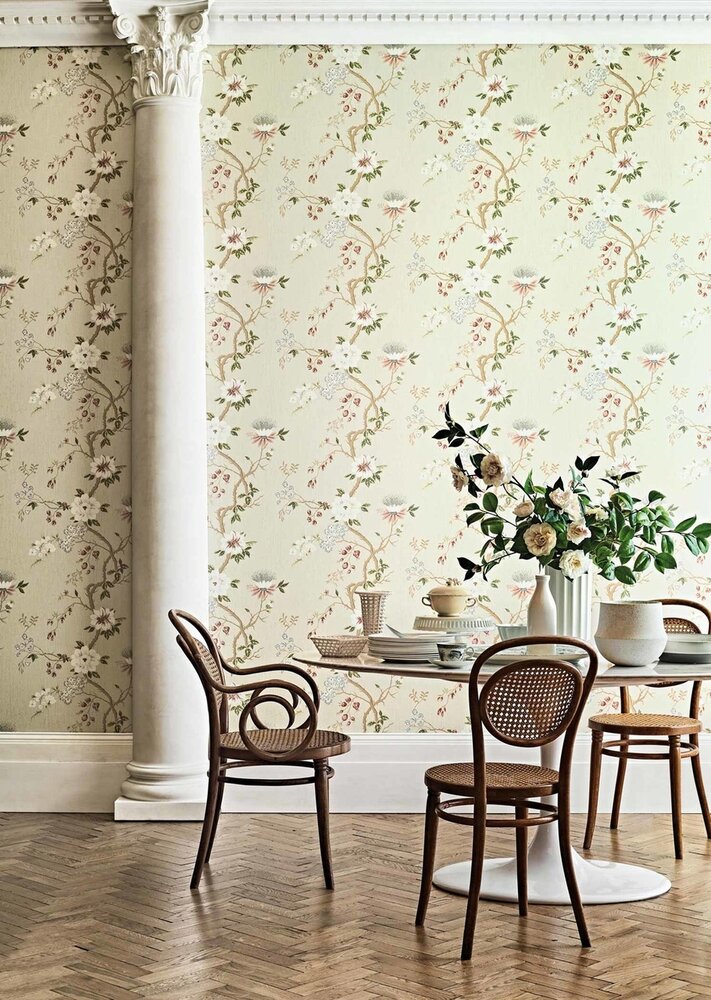 Cole and Son Camellia behang botanical botanica behang collectie 115-8024 interieur
