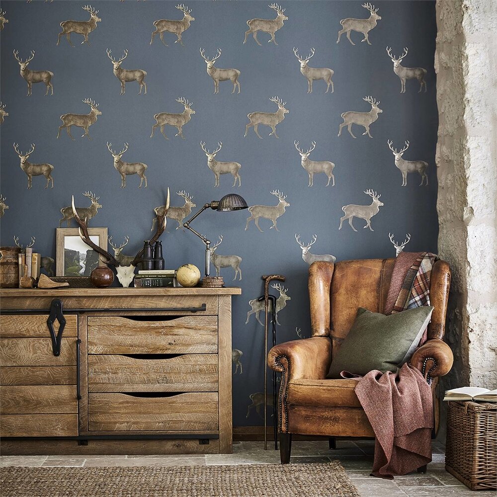Sanderson Evesham Deer Behang Hert