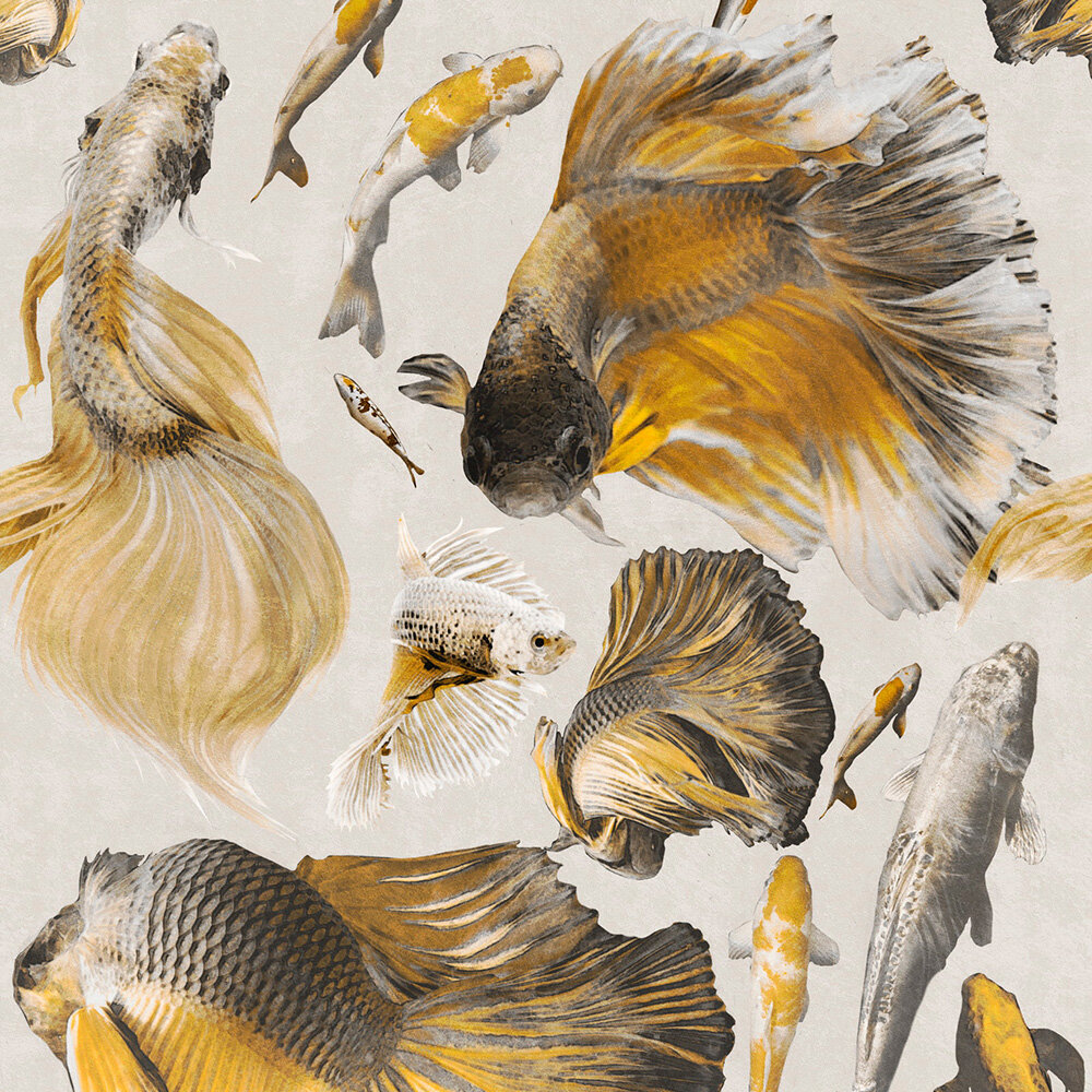 Mind the Gap GOLDFISH Behang Ivory WP20302