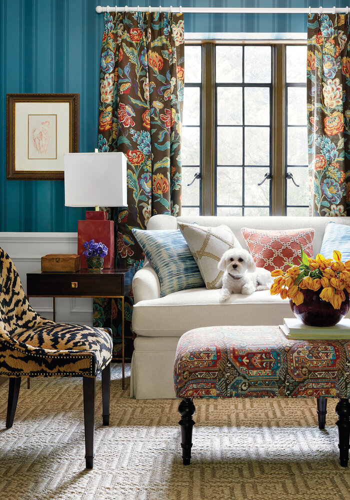 Thibaut Brittany Stripe Behang&nbsp;Greenwood Behang&nbsp;Collectie