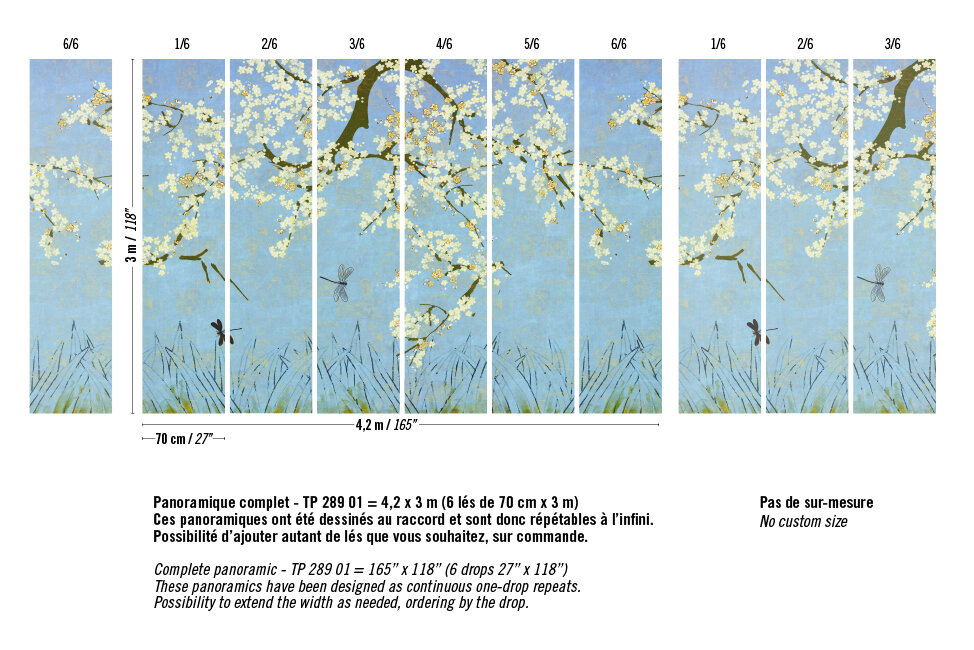 ELITIS Les Cerisiers Sauvages TP-289-01_SOLEIL LEVANT behang papier