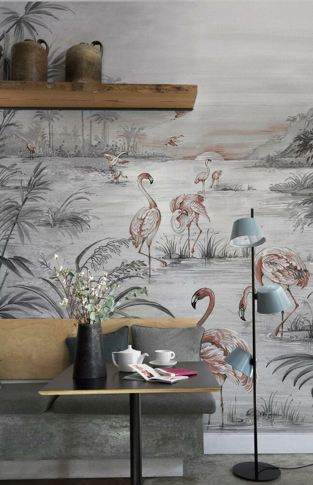 Coordonne Roseus Behang Flamingo&nbsp;Random Chinoiseries Collectie