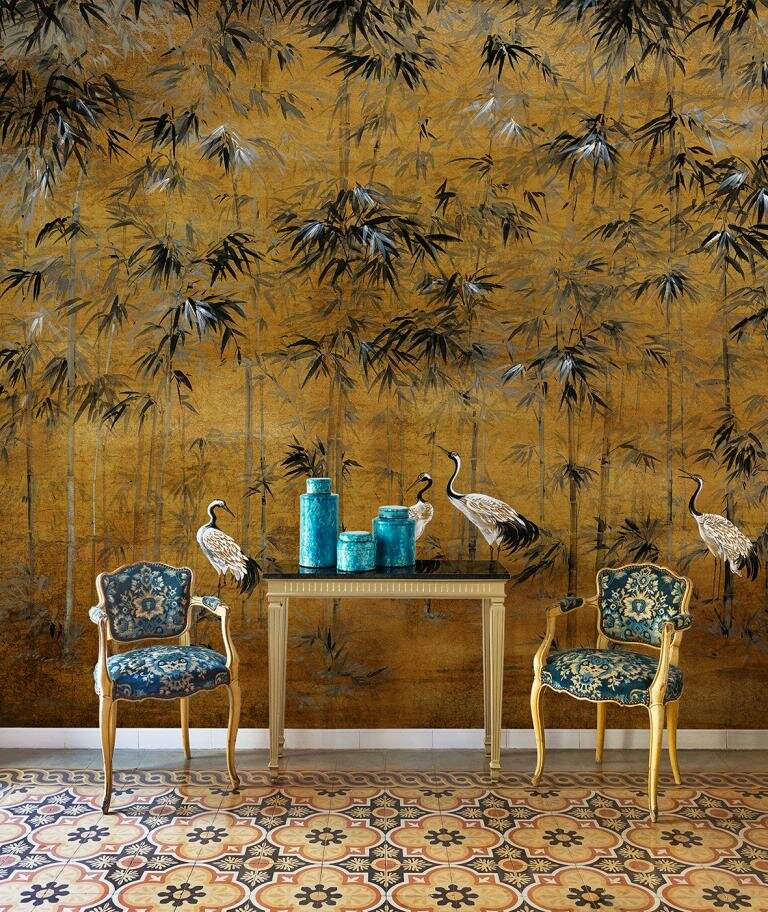 Coordonne Garzas behang 7900005 sfeer coordonne random chinoiseries 7900004