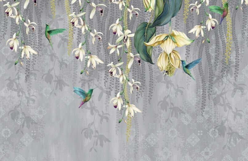 Osborne and Little Trailing Orchid behang w7334-02 close up