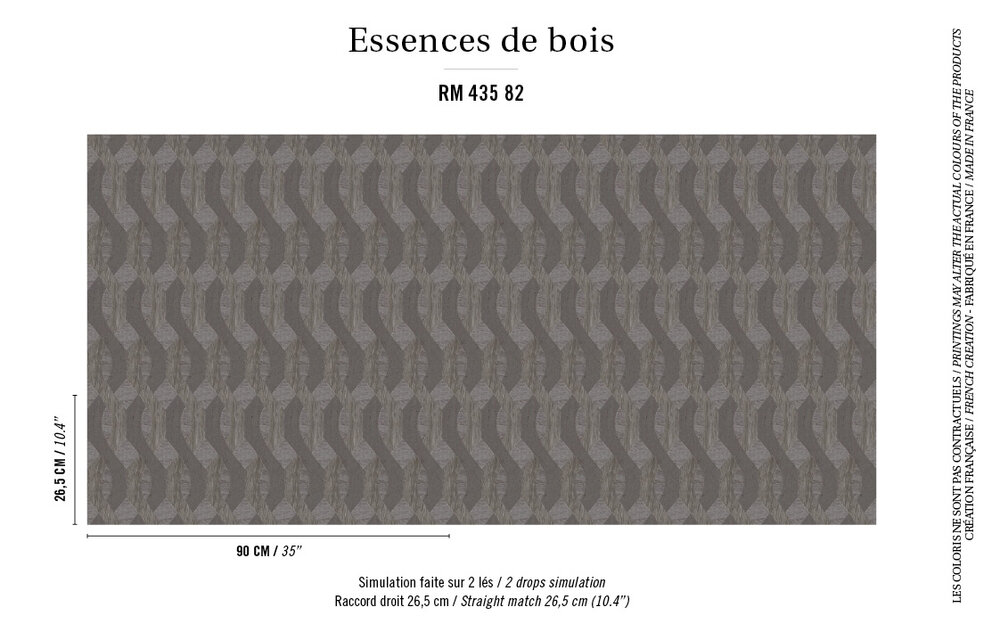 ELITIS Nappees Behang&nbsp;Essence de bois Collectie&nbsp;RM_435_82