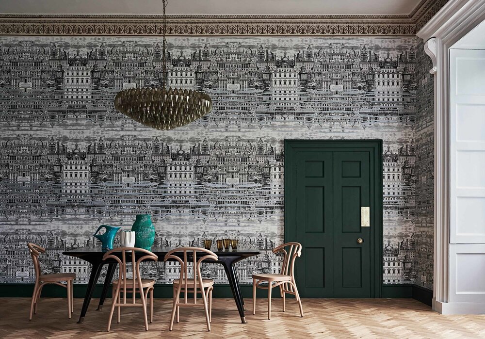 Fornasetti Riflesso Behang Cole and Son Senza Tempo Behang Collectie 114/20040