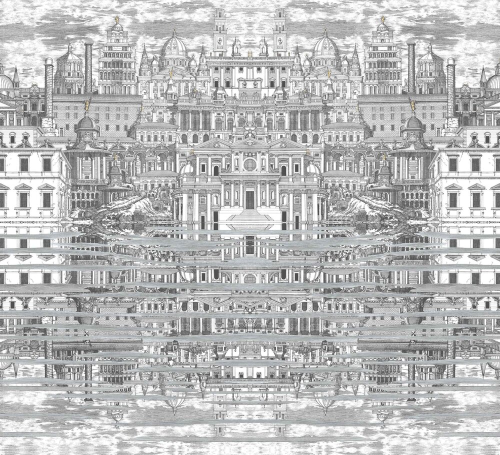 Fornasetti Riflesso Behang Cole and Son Senza Tempo Behang Collectie 114/20040
