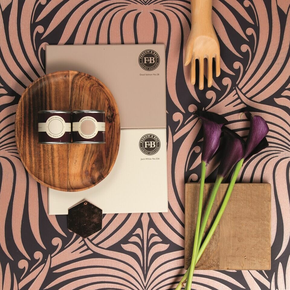 Farrow and Ball Lotus Behang Metallic