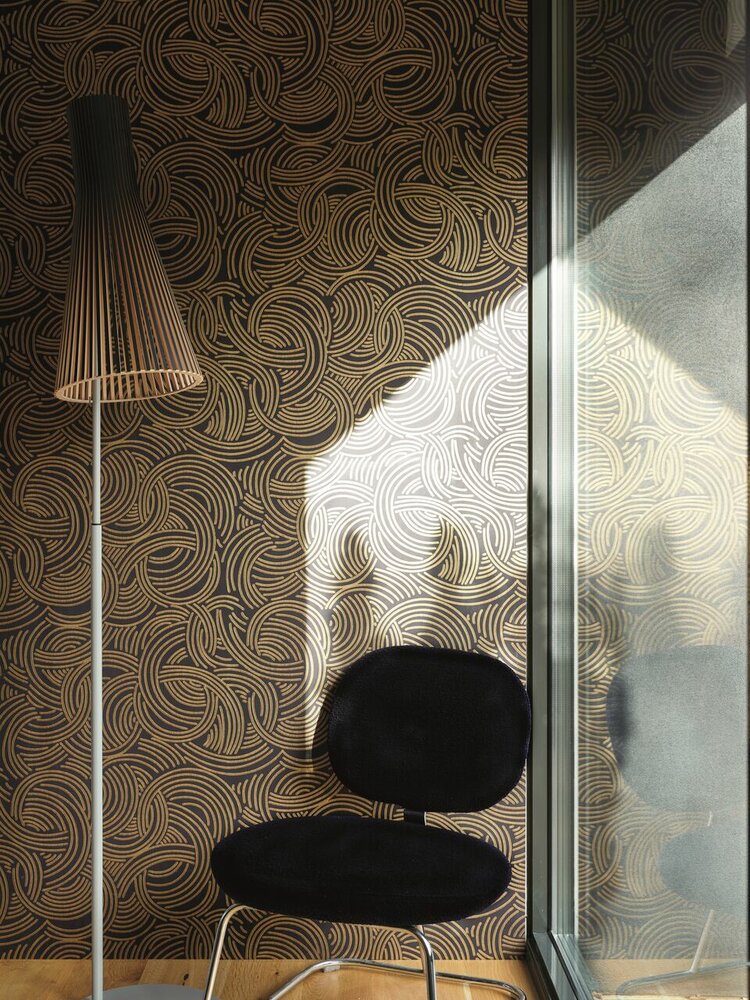 Farrow and Ball Tourbillon Metallic Behang