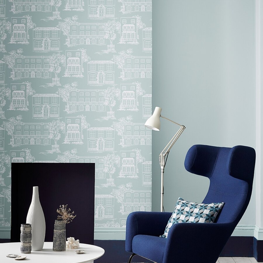 Behang Little Greene Hampstead Grey' - 20th century papers collectie - Luxury By Nature