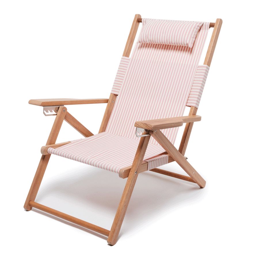 oorlog sensor dood Business Pleasure The Tommy Chair Strandstoel - Laurens Pink Stripe -  Luxury By Nature