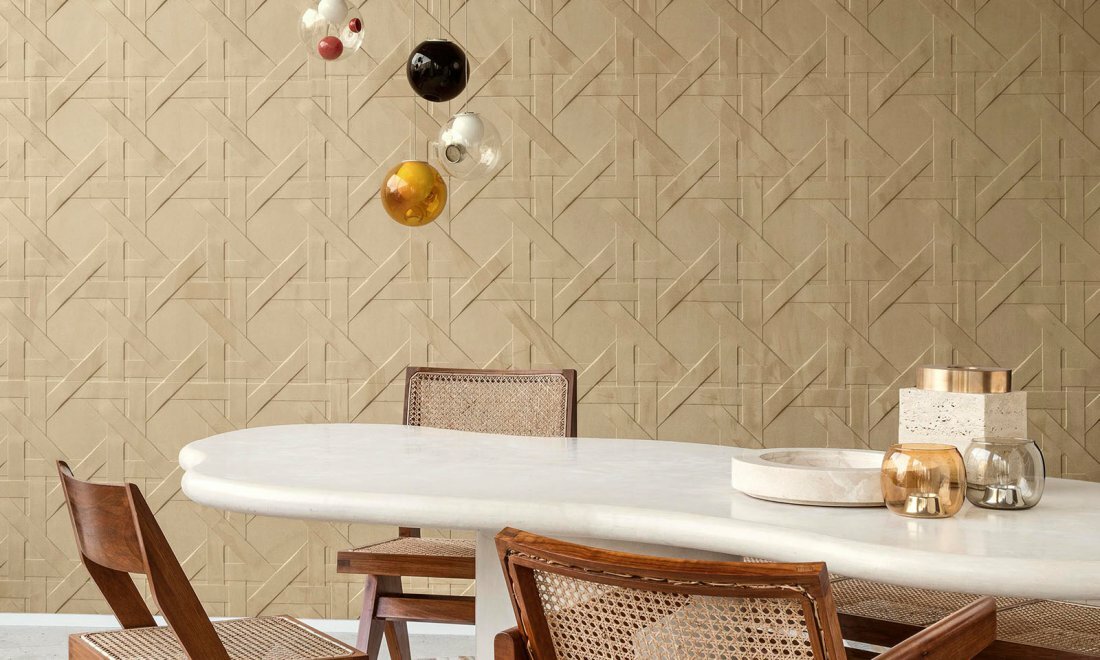 Ontdek Geometrisch Behangpapier Arte Cannage Hier - Luxury By Nature, image size:1100x660