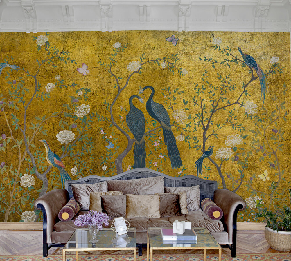 Coordonne Edo Gold Behang: Chinoiserie - Luxury By Nature