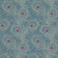 Little Greene Carlton House Terrace Behang Blue Plume